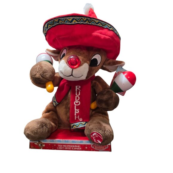 Animated Dan Dee Rudolph the Red Nosed Reindeer Christmas Plush - Picture 4 of 9